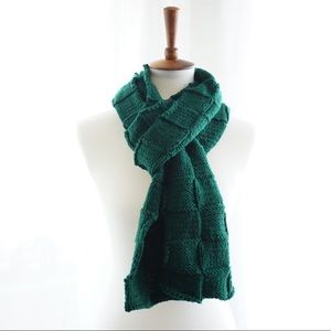 NWOT Checkered Green Scarf